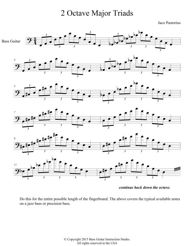 2 octave major triads